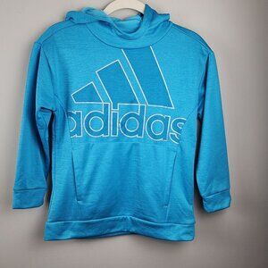 Adidas for Costco blue hoodie girls  L 14 front pocket New